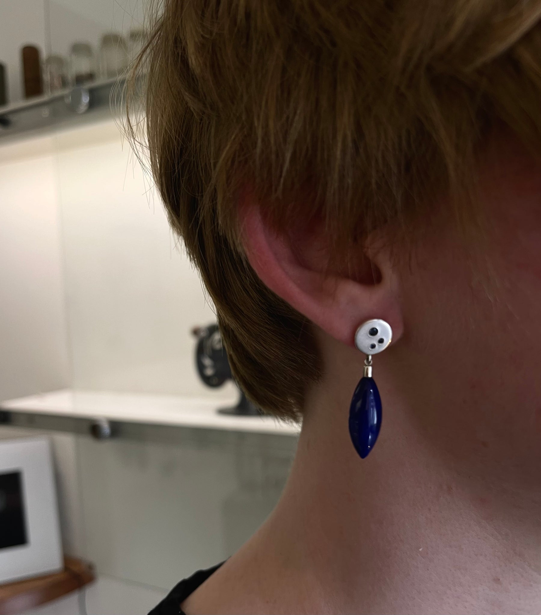 Lapis Lazuli & Sapphire Earrings