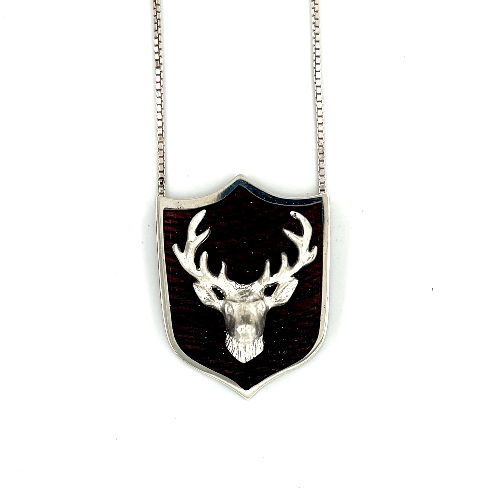 Mounted Deer Head Necklace