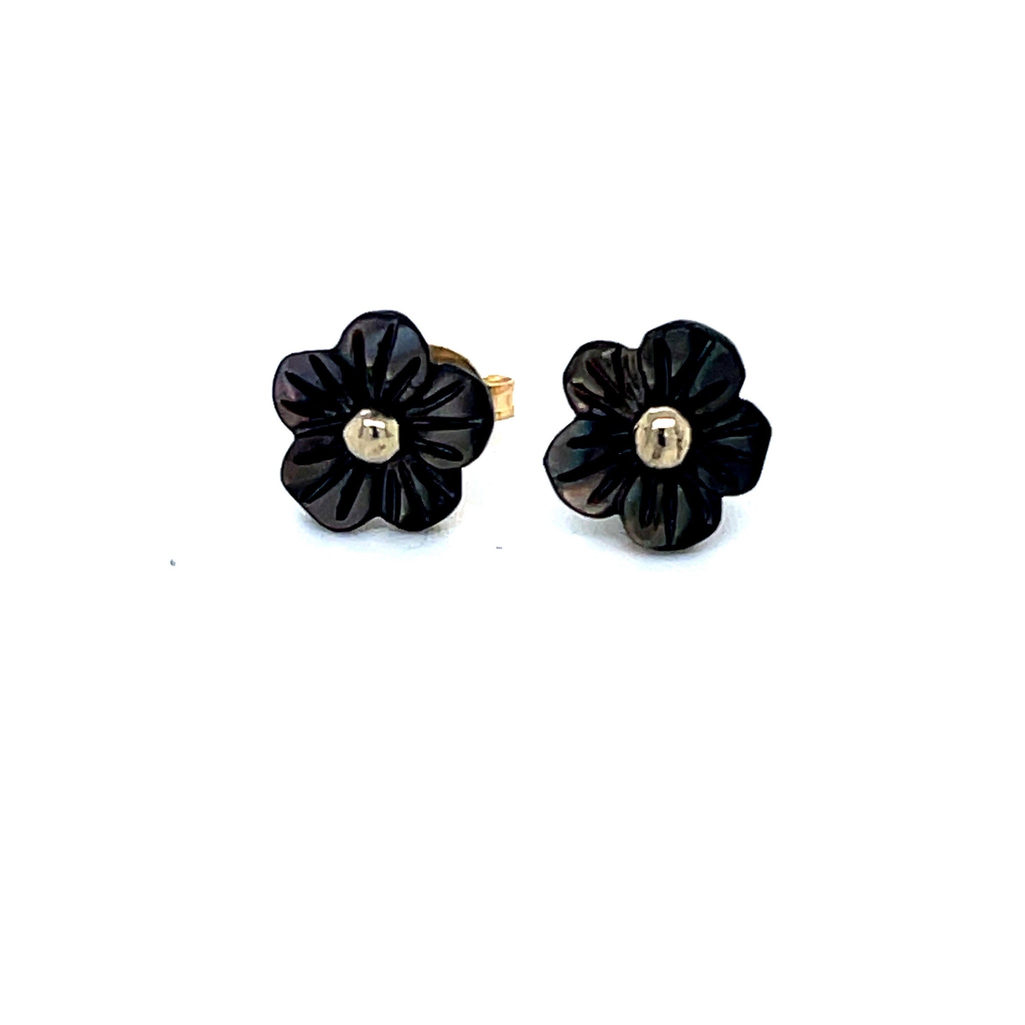 Mother of Pearl carved Flower Studs.