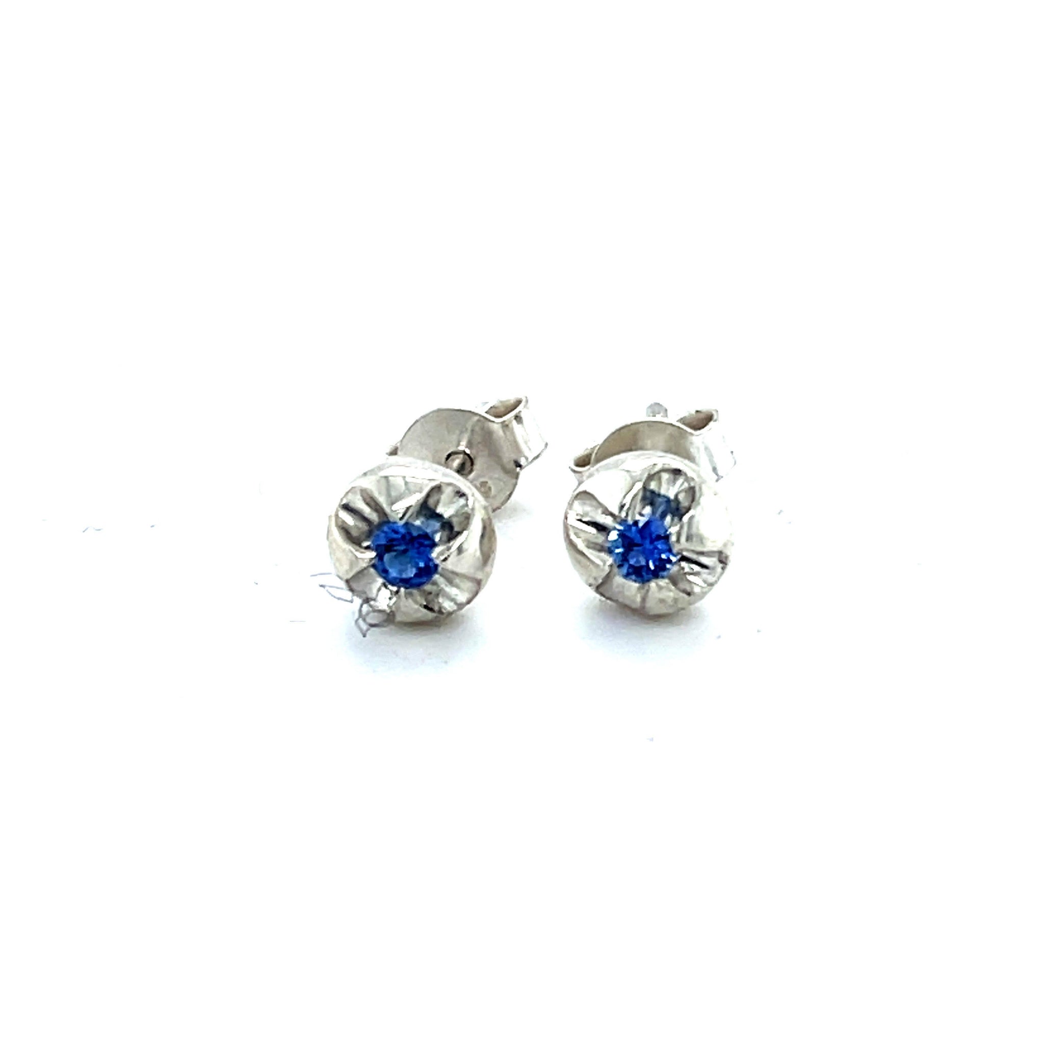 Sapphire Quatrefoil Stud Earrings