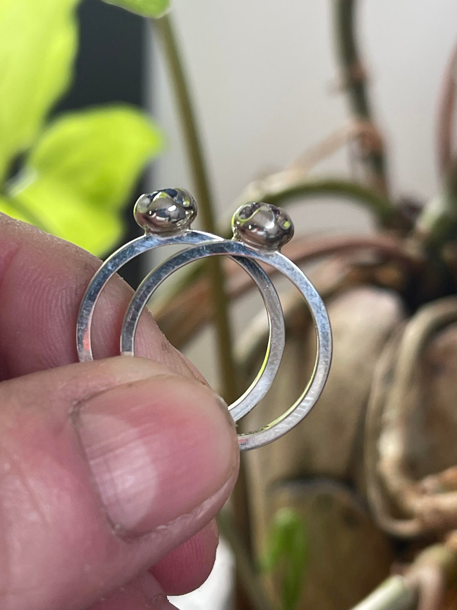Quatrefoil Amethyst Silver Ring.