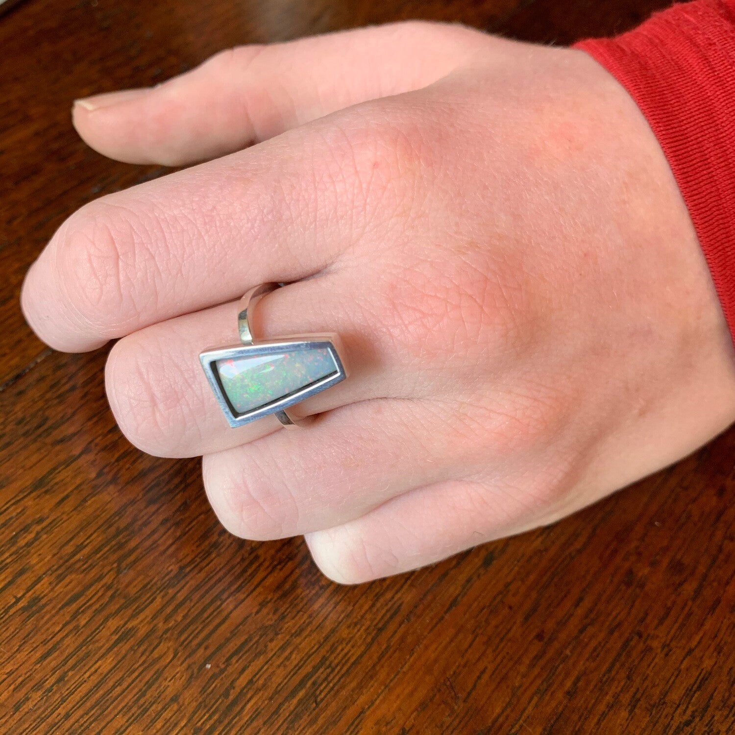 Opal Wedge Ring